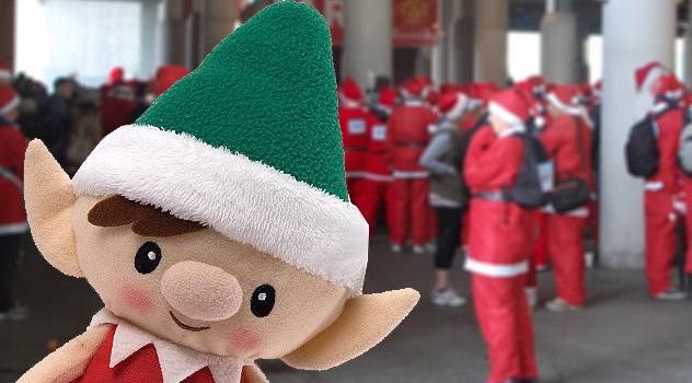 Christmas Elf at the 2012 Santa Run - Manchester United