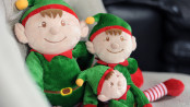 Keel Toys Christmas Elves sat on chair